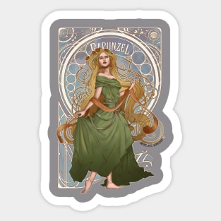 Rapunzel Art Nouveau Sticker